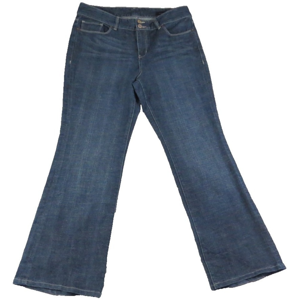 Seven7 Premium Denim Womens 12 Blue Bootcut Jeans Stretch Mid Rise Dark Wash EUC
